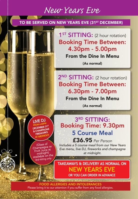 New Years Eve Menu